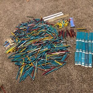 Huge Vintage Drafting Pencil Lot Eagle Berol Turquoise Verithin Vemco 300+